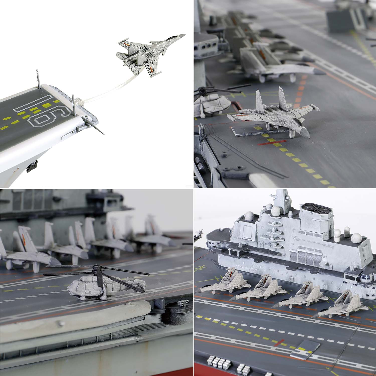 高度细致的舰载机和部分表面细节处理