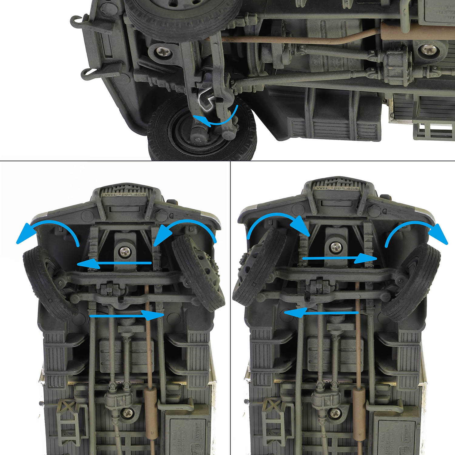 前轮卡扣锁-解锁后能随意调整车轮转向
